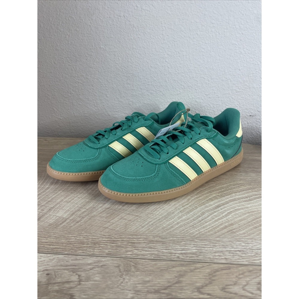 Adidas Breaknet Sleek JS5035 Sneaker Womens US 7.5 Green Yellow Sportswear Shoes